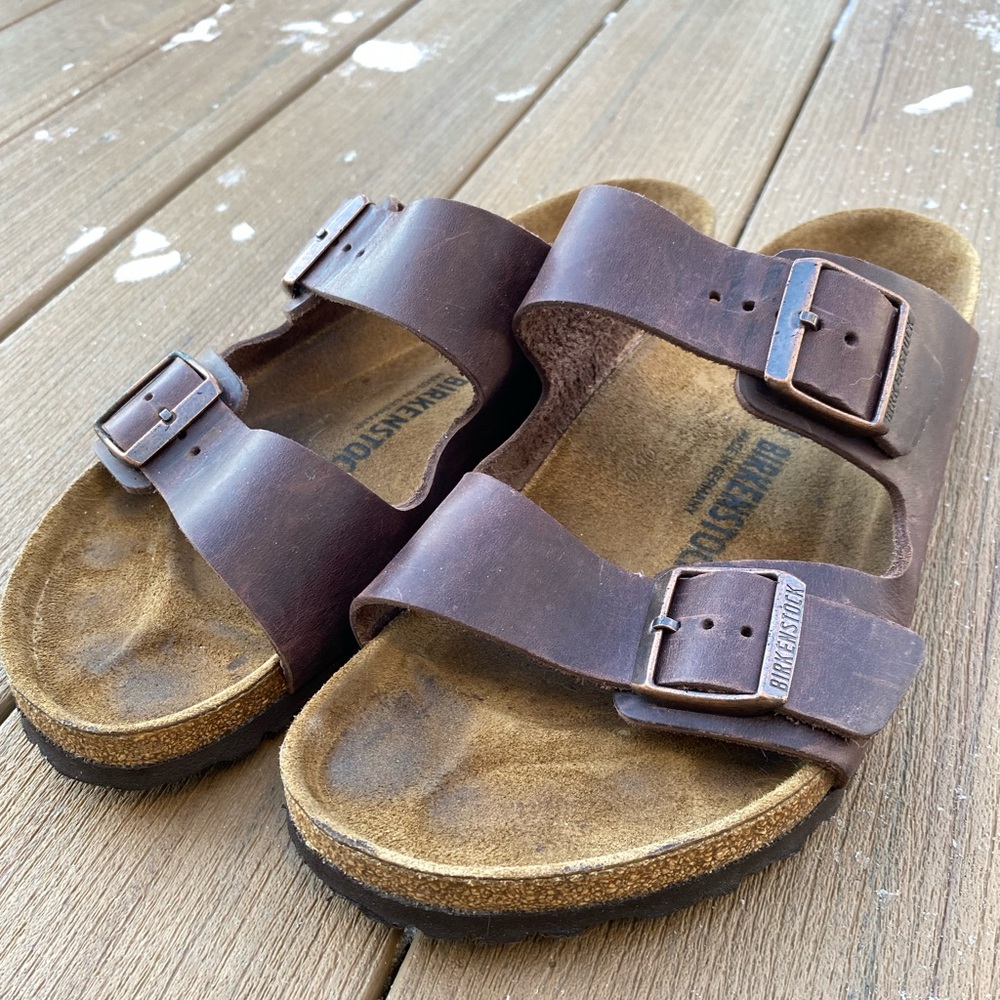 Birkenstock Arizona Sandals Habana Oiled Leather Size 43
